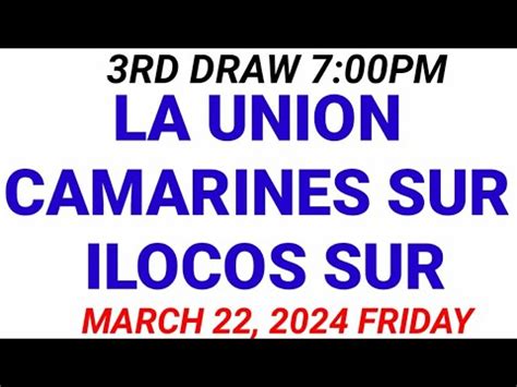 stl la union result today 3rd draw|3rd Draw March 19,2024 .